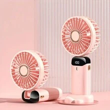 2025 New Handheld Mini Desk Fan, Portable Rechargeable Foldable Display Aroma Diffuser Small Electric Fan