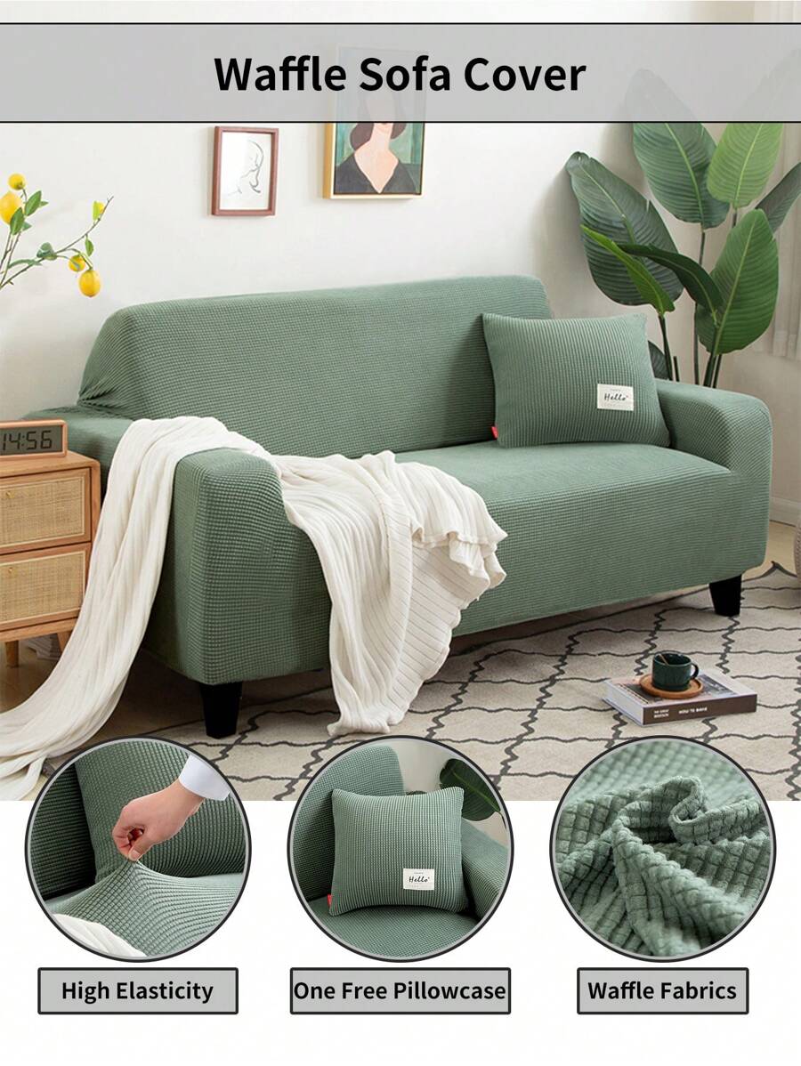 1 Stück [Ein Kissenbezug pro Größe] Hochelastischer Samt Sofabezug, Maiskornkaromuster, kratzfest, staubdicht, geeignet für alle Jahreszeiten und verschiedene Anlässe zur Sofa-Dekoration