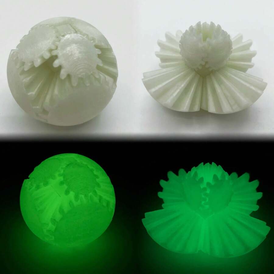 Gear ball 3d printed fidget toys spin ball or cube stress relief desk