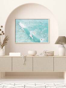 Tranh in trên vải canvas không khung - Hình ảnh người lướt sóng trên bầu trời, phong cảnh bãi biển Bohemian, thích hợp cho phòng khách, phòng ngủ, ký túc xá. - Nhiều màu - Xem 4