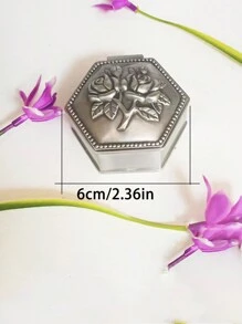 1个/2个便携式多形状复古欧式心形/圆形/长方形锌合金首饰盒，可收纳戒指、项链、耳环，适合作为礼物、婚礼、返校季等场合使用。 - 彩色 - 查看 15