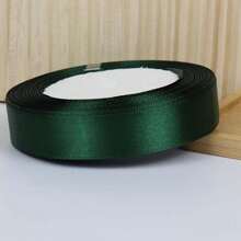 1pc 25 Yards Dark Green Satin Ribbon For DIY Crafts Gift Wrapping Bows Party Wedding Christmas Decorations