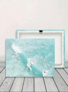Tranh in trên vải canvas không khung - Hình ảnh người lướt sóng trên bầu trời, phong cảnh bãi biển Bohemian, thích hợp cho phòng khách, phòng ngủ, ký túc xá. - Nhiều màu - Xem 10