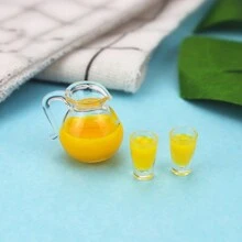 娃娃屋微缩仿真迷你果汁壶和牛奶壶装饰 - 果汁壺套裝 - 查看 6