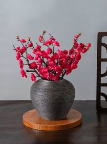1PC/3PCS Autumn Artificial Plum Blossom Flowers Valentine's Day Gifts Bundle Decoration Wedding Decoration Bride Handheld Flower Wrist Flower Breast Material Home Dining Room Bedroom Vase Decoration Flower Bundle DIY Birthday Party Cake Material New Year Decoration Material Shooting Props Graduation
