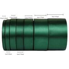 1pc 25 Yards Dark Green Satin Ribbon For DIY Crafts Gift Wrapping Bows Party Wedding Christmas Decorations