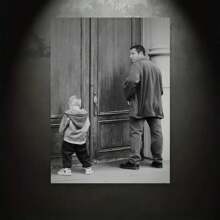 Humorous Movie Poster, Laughing Big Daddy Bathroom Art, Toilet Poster - 1 Piece Of Wood Framed Oil Painting (3) Thickness 2.25 Cm/0.9 Inch, Home Gift Decoration, Room Decoration Aesthetic, Wall Decoration Art, Perfect Gift, Autumn And Winter Wall Decoration, Living Room Decoration, Bedroom Decoration, Kitchen Decoration, Entry Decoration, Bathroom Decoration, Direct Wall Painting, High Quality Wall Painting Poster