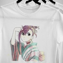 Momo Dandadan Camiseta Anime Estampado - Blanco - Ver 2