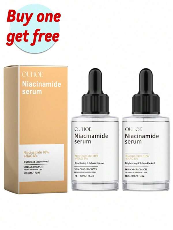 [Buy One Get Free] 2oz Niacinamide Face Serum, Niacinamide 10%+NAG 8%, Hyaluronic Acid, Pore Reducer, Mineral Blemish Protection