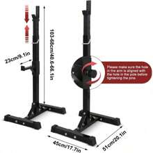 Pair Of Squat Rack, Bench Press Rack Adjustable 40"-66" Solid Steel Barbell Rack 550lb Load, Portable Dumbbell Racks Stands For Home Garage Gym, Weight Lifting Push Up Multi-Function