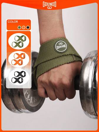 GOUNOD 1 par de muñequeras antideslizantes y duraderas para entrenamiento en el gimnasio para levantamiento de pesas y fitness, accesorio de levantamiento de pesas para peso muerto.