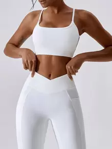 Regata Esportiva com Costas Cruzadas, Mostre Suas Belas Costas, Blusas de Verão