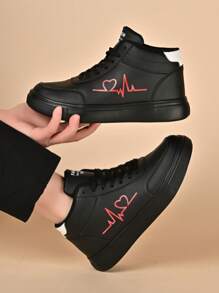 Men's Boots, Fashionable Casual Sports Shoes, Minimalist Solid Color Leather Riding Boots - Black - View 9