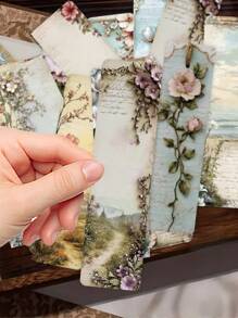 30pcs Vintage Landscape Bookmarks, Exquisite And Eye-Catching, Suitable For Reading, Books, Diaries, Etc. Can Be Used As Decorative Markers, Personalized Creative Cards, Paper Bookmarks, School Supplies, Essential For Back To School Season - Multicolor - View 8