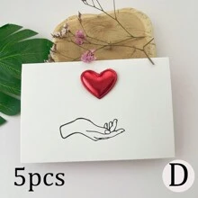 1pc Envelope Included 520 Valentine's Day Gratitude Handmade Small Card Blessing Thanks Love Message Mother Fun Greeting Card