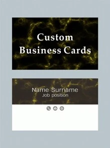 100/200/500/Pezzi Biglietti da visita personalizzati con logo e testo, biglietti da visita personalizzabili stampati su entrambi i lati, carte fedeltà aziendali di alta qualità, laminati idrorepellenti, in carta Copperplate 300 g/m², per lavoro, scuola, studenti di scuola media e superiore, università