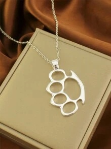 1pc Minimalist Finger Sleeve Pendant Necklace, Daily Wear For Men - Finger Pendant - View 7