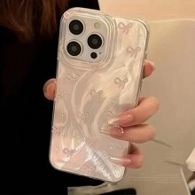 Étui de téléphone avec motif plume, coquille et nœud papillon, compatible avec Apple 16 Pro Max, 16 Pro, 16 Plus, 16, 15 Pro Max, 15 Pro, 15 Plus, 15, 14 Pro Max, 14 Pro, 14, 13 Pro Max, 13 Pro, 13, 12 Pro Max, 12 Pro, 12, 11 Pro Max, 11 Pro, 11. Étui de protection élégant et antichoc.