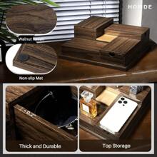 Cologne Organizer For Men - 4 Tier Perfume Display Tray With Hidden Drawers - Perfect For Men Essentials Accessories - A Great Gift For Men - Brown - View 4