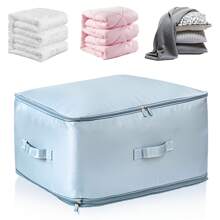 UBRAVOO Large Self Compressing Storage Bags For Bedding Space Saving Vacuum Sealed - Blue - View 1