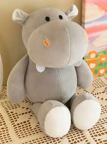 1个25厘米/9.84英寸毛绒动物玩偶 - 丛林动物玩具套装，包含大象、狮子、老虎、狐狸、猴子、斑马、长颈鹿、河马、犀牛、大猩猩、豹子、浣熊等丛林动物，丛林之王。超级可爱的卡通动物毛绒玩具，派对、圣诞节的最佳礼物。 - 彩色 - 查看 17