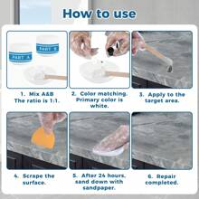 LANBOKIT Tile & Ceramic Repair Kit, Fiberglass Tub Repair Kit And Epoxy Countertop Repair Kit, Toilet Repair Kit, Sink Repair Kit, Granite And Marble Repair Kit For Cracks, Chips, Dents, And Holes
