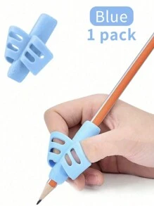 1/2 stuks siliconen schrijfgerei met dubbele vingergreep voor leren en schrijven, leermiddelen voor kinderen, cadeau voor kinderen, corrector voor schrijfhouding, kleurrijke zachte siliconen pengreep, penhouder voor basisschoolleerlingen, hulpmiddel voor schrijfcorrectie