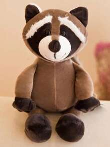 1个25厘米/9.84英寸毛绒动物玩偶 - 丛林动物玩具套装，包含大象、狮子、老虎、狐狸、猴子、斑马、长颈鹿、河马、犀牛、大猩猩、豹子、浣熊等丛林动物，丛林之王。超级可爱的卡通动物毛绒玩具，派对、圣诞节的最佳礼物。 - 彩色 - 查看 15