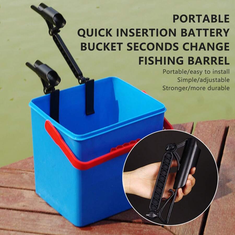 Telescopic Foldable Adjustable Fishing Rod Stand Bracket, Suitable For Bank Fishing, Pier Fishing Rods - Multicolor - View 1