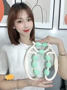 1pc Arm/Leg Massage Roller With 9 Wheels, Muscle Relaxation Massager Tool For Legs, Arms, Neck, Calves, Thighs, Back, Tennis/Golfer's Elbow, Muscle Stiffness And Tension, Suitable For Gym Or Outdoor Use Gym Accessories - Multicolor - View 2