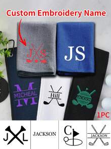 LICVIC Custom Golf Towel With Embroidery Name, Personalized Golf Towels For Golf Bags For Men, Customized Funny Golf Towel, Customizable Workout Towels, Ghost Golf Towel, Retirement Golf Gifts For Men, Birthday Gifts, Wedding Gifts, Valentine's Day, Soft Absorbent Towels, Father, Men, Women, Boyfriend, Grandparents Christmas Beauty Accessories - M - View 3