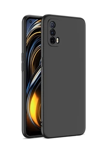 Carcasa mate compatible con Realme y OnePlus, ultra delgada, suave, TPU, negra, silicona, delgada, mate - Negro - Ver 1