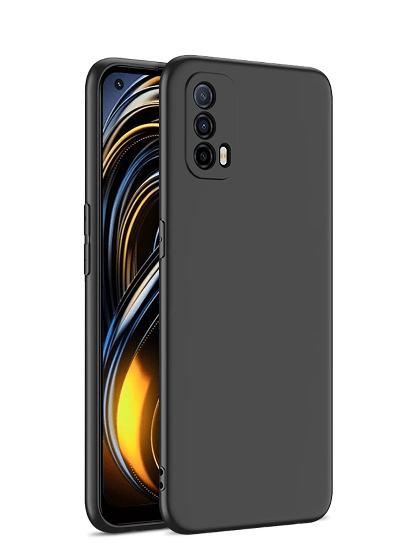 Ốp lưng mờ tương thích với Realme & OnePlus, siêu mỏng, mềm, TPU, đen, silicon, mỏng, mờ - màu đen - Xem 1