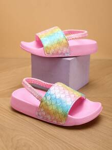 Kids Foam Slippers, Lightweight Anti-Slip Soft Bottom Cute Casual Wear, Slip-On Quick-Drying Strap For Boys & Girls - Mauve Purple - View 2