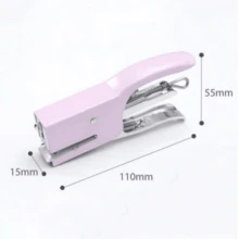 1 Set Macaron Color Stapler Set With Staples, Effort-Saving Stapler, Office Stapler, No.10 Hand-Held Metal Stapler - Suitable For School, Office And Multiple Occasions Stapler Set - Multicolor - View 3