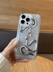 1 件大镜头蛇纹防震闪光透明手机壳适用于 iPhone 11/12/13/14/15/16/XS MAX - 彩色 - 查看 30