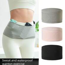 1pc 跑步手机包运动腰包男女健身小包户外晨跑装备防水隐形腰带 - 鉛箔灰 - 查看 3