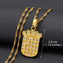 1pc Croatia Albania Serbia Bosnians,Bosnia Pendant Necklaces Jewelry With Cubic Zirconia - Multicolor - View 11