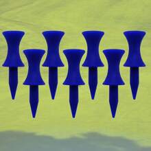 FINGER TEN Golf Tees Plastic Castle Small Short Long Step Down Unbreakable Reusable Tee Value 30 Pack, 2 3/4, 2 1/4, 2,1 3/4,1 1/2, 1 1/4 Inch Bulk Set Blue Pink Orange Yellow White Color For Men Women - 30 Pack 1 1/2'' in Blue - View 1