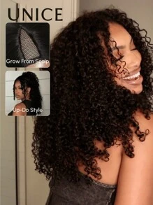 UNice Unice Hair EasiContour V Part Minimal Leave Out Jerry Curly Wig Seamless Edge Upgrade U Part Wig Beginner Friendly Wigs For Women Unice Wigs