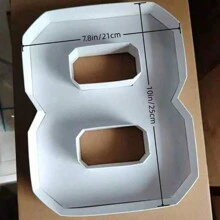 1pc 0-9 Number Design Photo Prop Tray, Not For Direct Food Contact, DIY Cooked Food Number Plate, Decorative Party Cardboard Number Box, Suitable For Elderly Birthday Fruit Cookies Dessert Plate, Cake Display Stand, Graduation Ceremony, 1st Birthday, Family Gathering, Bridal Shower, Atmosphere Decoration, Handmade