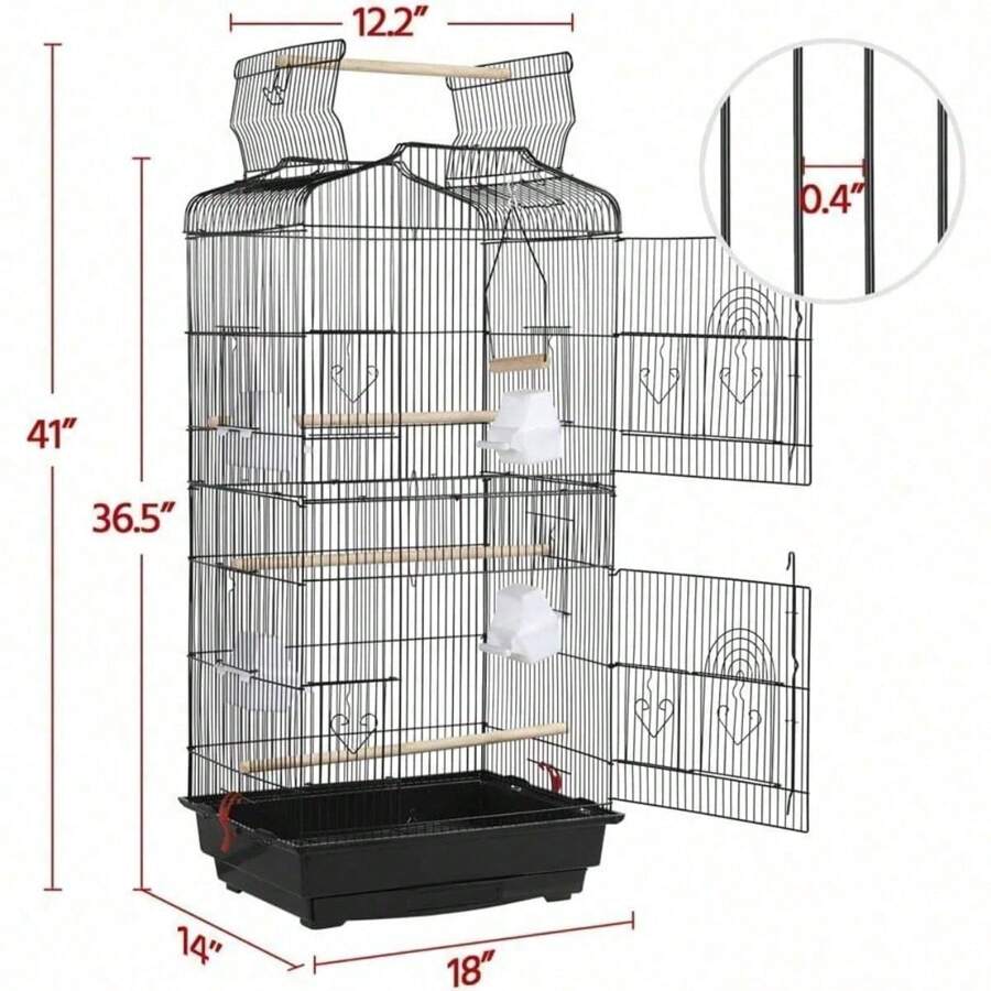 GANAZONO Jaula De Viaje Para Aves Pequeñas - Transportín Portátil Para Periquitos Y Loros, Ideal Para Paseos Y Veterinario