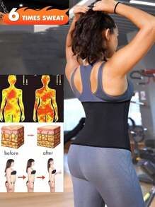 Sweat Waist Trainer For Women Tummy Control,Zipper & 3 Hook-Eyes Pu Coating Shapewear Stomach Wraps Sauna Sweat Suit Fitness Training Workout Belt Sport Corset Gym Accessories