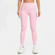 NCLAGEN Seamless Sports Leggings Woman Low Impact Yoga Pants Tummy Control Squat Proof Gym Fitness Workout Scrunch Butt Tights - Hồng - Xem 5