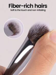 MAANGE 1pc Triangle Brush, Protable Smudge Cosmetic Brush Makeup Brush With Foundation Brush Blush Brush Loose Powder Brush Contour Brush Highlighter Brush Makeup Tools Gift For Women & Girl Travel Makeup Brush ﻿ - 黑色 - 查看 5