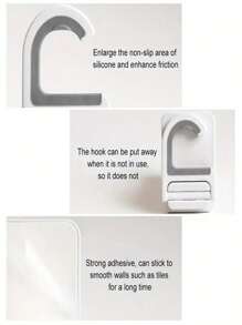 1/3 piezas Percha de pared para escoba, blanca, soporte para trapeador, ahorro de espacio, autoadhesiva, organizadora