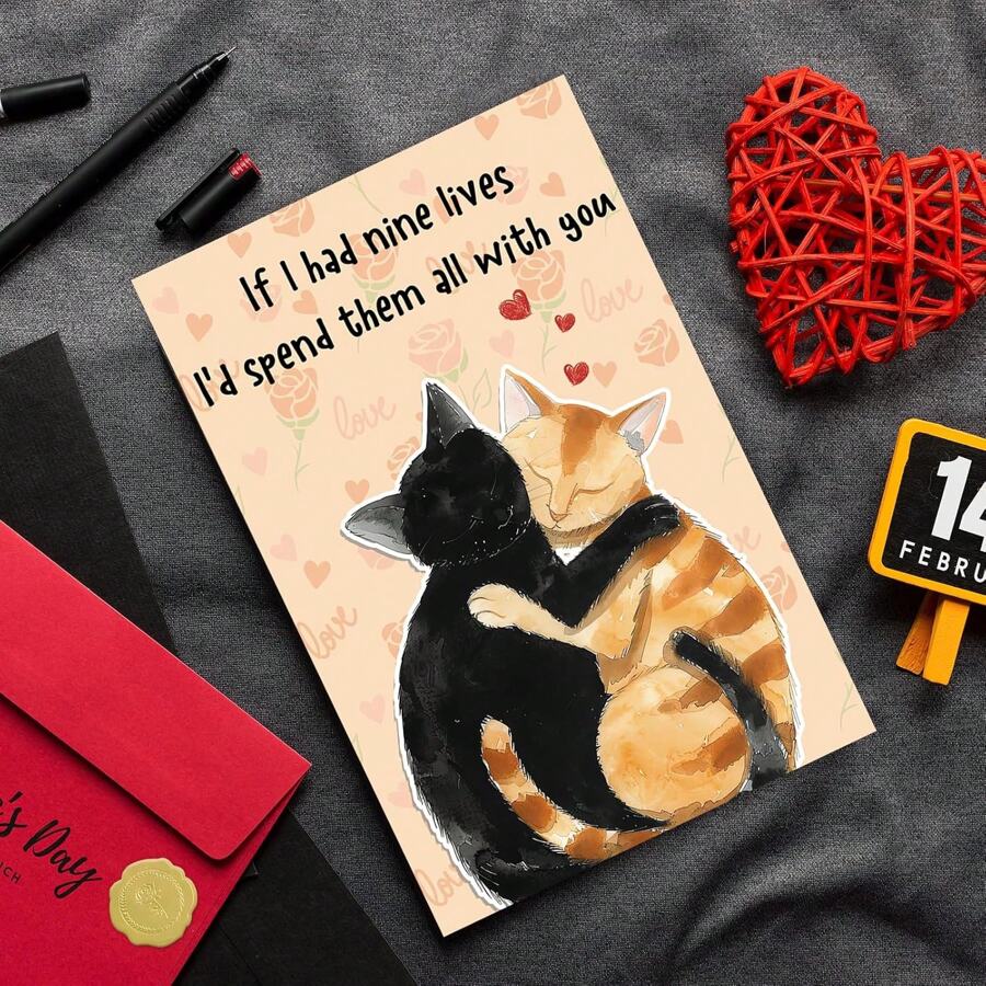 带信封的情人节贺卡，非常爱你腊肠犬设计，适合任何人的纸卡，送给丈夫、妻子、男朋友、女朋友的浪漫礼物 - 多种表达爱的方式