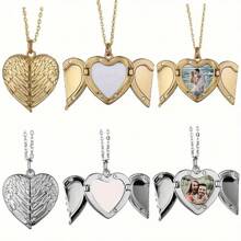 [Personalizado] Collar con colgante de alas de ángel con corazón con foto personalizada, nombre grabado, regalo del Día de San Valentín, regalo conmemorativo de joyería para mejores amigos y familiares, multifuncional, ornamental, reutilizable, exquisito, elegante, de alta calidad, colorido, moderno, personalizado, único, regalos ideales para él, salón de té, hogar, jardín, oficina, para aniversarios, para el Día de San Valentín, para el Día de la Madre, para cumpleaños, para el Día del Padre, para graduación, para bodas, para inauguración de la casa, regreso a la escuela, decoración navideña, renovación otoñal del hogar]