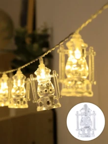 1 件 LED 穆斯林链灯、宫灯油仙女灯、穆斯林开斋节 RAMADAM 装饰礼物、伊斯兰开斋节 RAMADAM、户外派对装饰酒吧节日氛围灯 - 彩色 - 查看 5