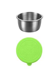 1pc Seasoning Cup Leak Proof Dipping Sauce Cup,Stainless Steel Condiment Dishes,Covered Salad Dressing Container,Stainless Steel Small Seasoning Container With Lid,Reusable Salad Dressing Box Container, Leak Proof Salad Dressing Container - Multicolor - View 15